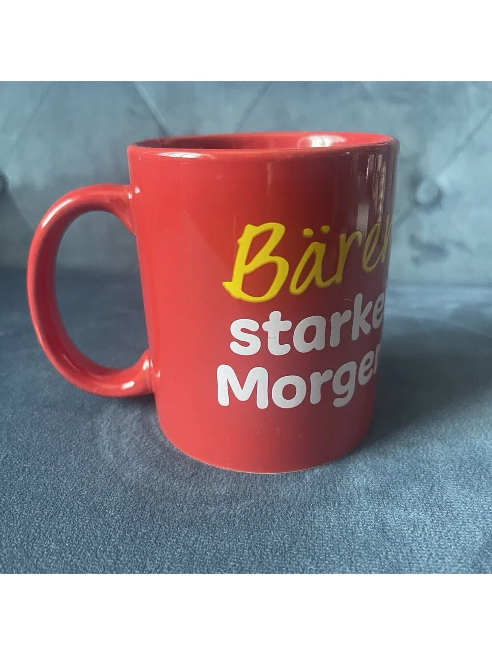 HARIBO Coffee Mug Gummy Gold Bear Red Yellow Novelty Baren Starker RARE PROMO